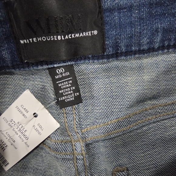 White House Black Market Jeans Skinny Ankle Mid Rise Every Day Size 00 - Picture 8 of 11